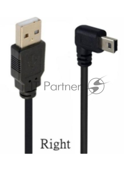 Кабель USB Type A на Mini USB угол вправо 3 м