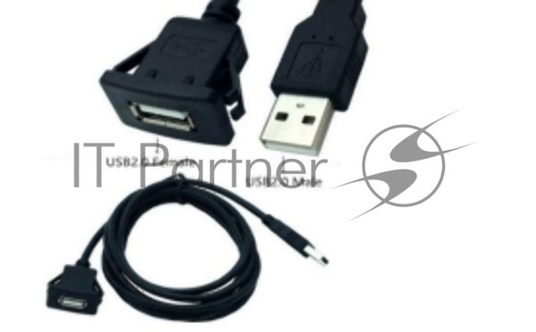 Кабель с разъемами USB 2.0 мама для монтажа -папа 1 м