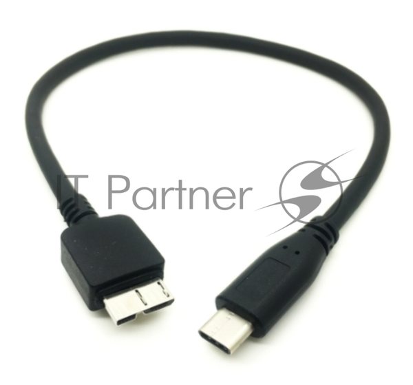 Кабель Type-C на Micro USB Type B кабель 25 см черный