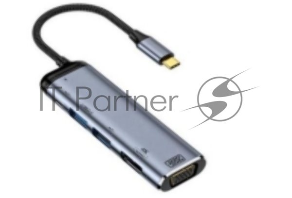 Кабель Type-C на VGA + HDMI + USB 3.1 + Type C + PD + USB 2.0
