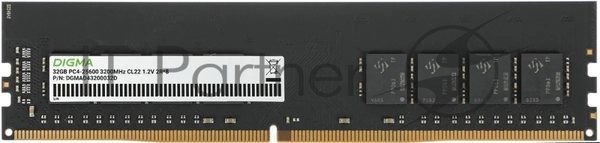 Оперативная память Digma, DDR4, 32GB (1x32GB), 3200MHz, CL22, DIMM