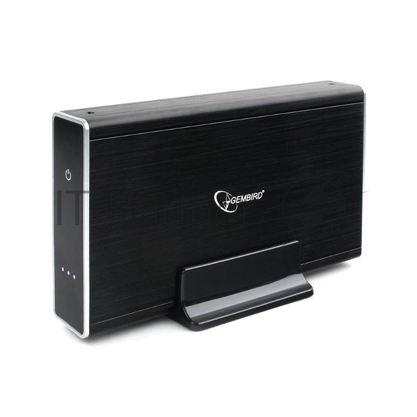 Внешний корпус USB 3.0 для 3.5" HDD/SSD Gembird EE3-U3S-1, порт Type-A, SATA III, металл, черный, коробка