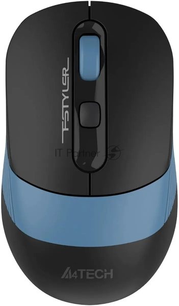 Мышь беспроводная A4Tech Fstyler FB10CS черный/синий, 2000 dpi, радиоканал, Bluetooth, USB, кнопки - 4