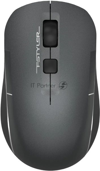 Мышь беспроводная A4Tech Fstyler FB26CS Air2 серый/черный, 2000 dpi, радиоканал, Bluetooth, USB, кнопки - 4