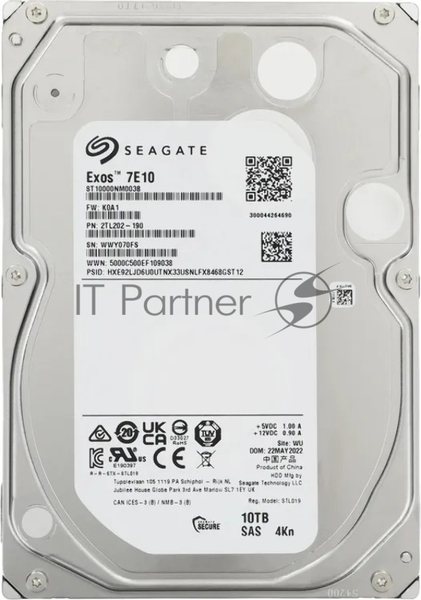 Жесткий диск Seagate SAS 3.0 10Tb ST10000NM003B Exos (7200rpm) 256Mb 3.5"