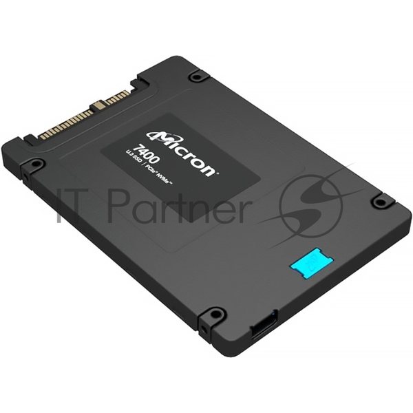 Накопитель SSD Micron 7400 Pro, 3840Gb, 2.5", U.3, PCIe 4.0 x4, NVMe, R/W 6600/3500