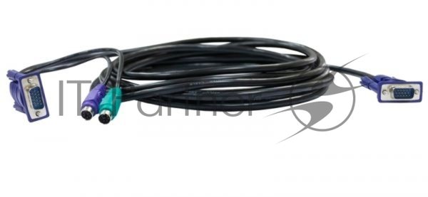 Кабель D-Link DKVM-CB5 KVM Cable with VGA and 2 x PS/2 connectors for DKVM-4K, 4.5m.