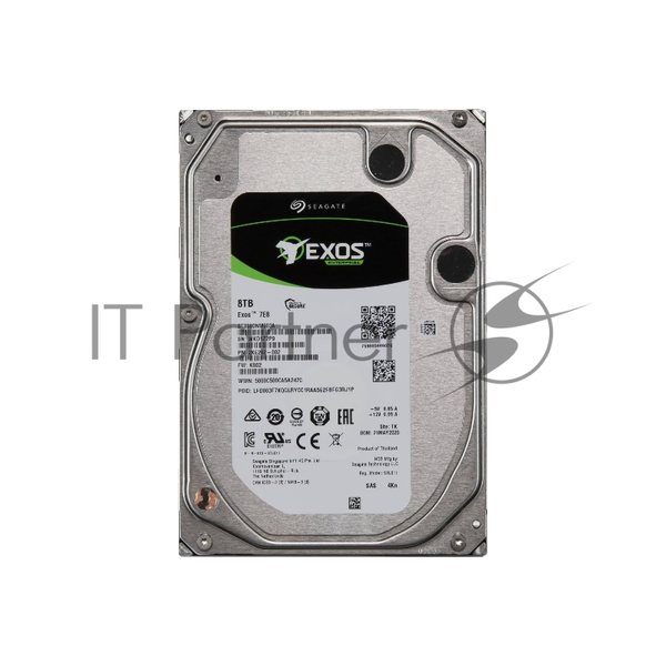 Жесткий диск Seagate HDD SAS 8Tb Exos 12Gb/s 7200rpm 256Mb 1 year warranty (replacement ST8000NM001A)