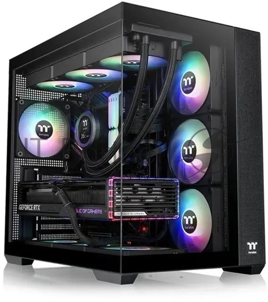 Компьютерный корпус Thermaltake View 380 TG ARGb черный без БП ATX 6x120мм 2x140мм 1x200мм 2xUSB3.0 audio bott PSU