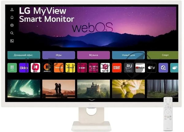 Монитор 31.5" LG 32SR50F-W IPS 1920x1080, 60 Гц, 5 мс, 16:9, 250 кд/м2, 2xHDMI, 2хUSB, белый