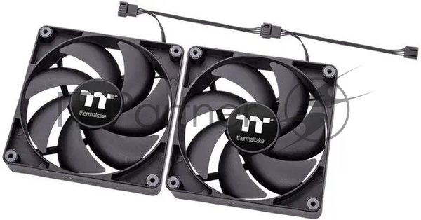 Комплект вентиляторов для корпуса Thermaltake CT120 (2 шт.) черный, 120 мм, 2000 об/мин, 25.8 дБ, 4 pin