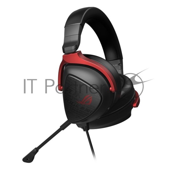 Гарнитура ASUS ROG Delta S Core чёрный-красный, проводная, 3.5 мм, съёмный микрофон, совместимость с PlayStation, Xbox