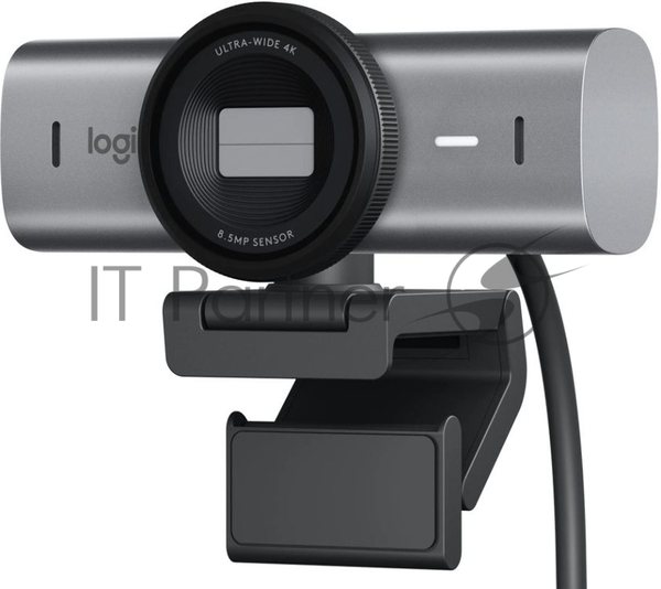 Веб-камера Logitech MX Brio 705 3840x2160, 30 кадр/с, USB Type-C, микрофон (2 шт, шумоподавление), автофокус, HDR, крепление на мониторе, графитовый