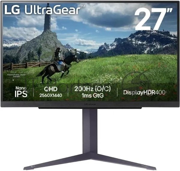 Монитор 27" LG UltraGear 27GS85Q-B IPS 2560x1440, 180 Гц, 1 мс, 16:9, 400 кд/м2, 2xHDMI, 1хDP, 1x3.5 мм, черный