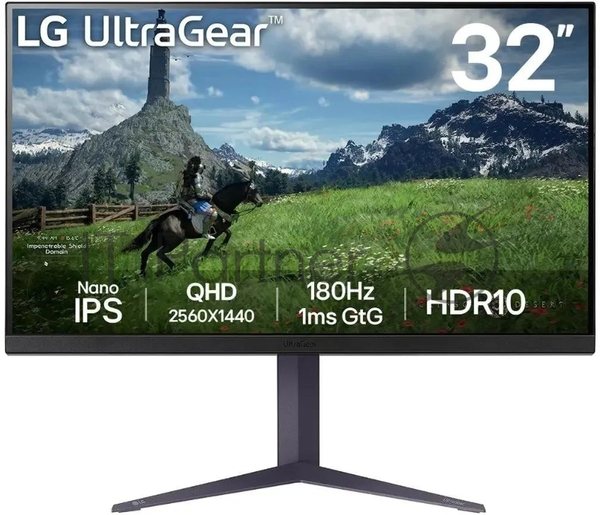 Монитор 31.5" LG UltraGear 32GS85Q-B IPS 2560x1440, 180 Гц, 1 мс, 16:9, 350 кд/м2, 2xHDMI, 1хDP, 1x3.5 мм, черный
