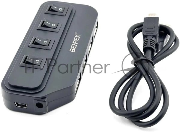 USB-концентратор Behpex BPH-1907, USB 2.0, USB 4 порта, USB