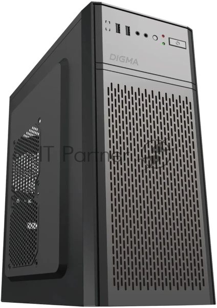 Компьютерный корпус Digma DCC-MD301 черный без БП ATX 1x80мм 4x120мм 1xUSB 2.0 1xUSB 3.0 audio