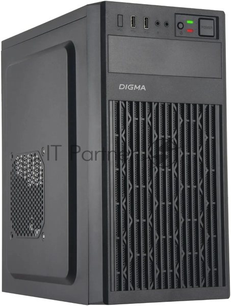 Компьютерный корпус Digma DCC-MN302 черный без БП mATX 1x80мм 2x120мм 1xUSB2.0 1xUSB3.0 audio