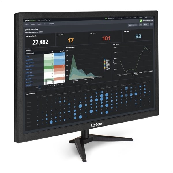 Монитор 27" ExeGate EB2700A VA 1920x1080, 75 Гц, 5 мс, 16:9, 200 кд/м², 1xHDMI, 1xVGA, черный