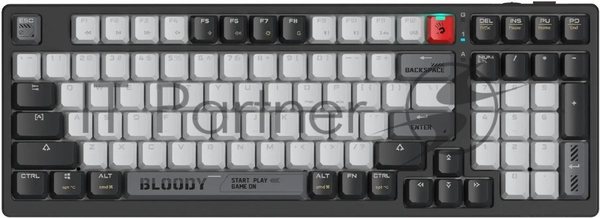 Клавиатура беспроводная механическая A4Tech Bloody WS98 USB черный/серый (WS98)