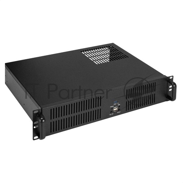 Серверный корпус ExeGate Pro 2U350-33, RM 19", высота 2U, глубина 350, без БП, 2*USB+1* USB3.0
