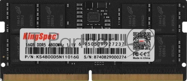 Оперативная память KingSpec DDR5, 16Gb (1x16GB), 4800MHz, CL40 SO-DIMM