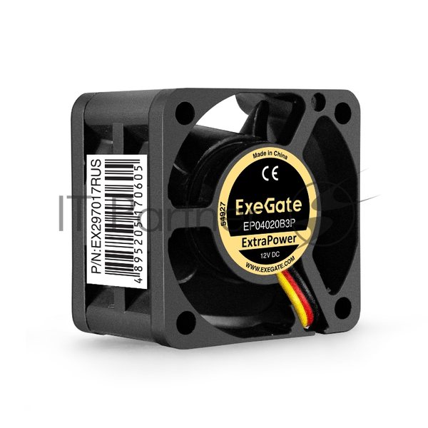 Вентилятор для корпуса ExeGate ExtraPower EP04020B3P черный, 40 мм, 7000 об/мин, 32 дБ, 3 pin