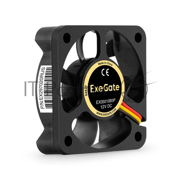 Вентилятор для корпуса ExeGate EX05010B3P черный, 50 мм, 5500 об/мин, 30 дБ, 3 pin