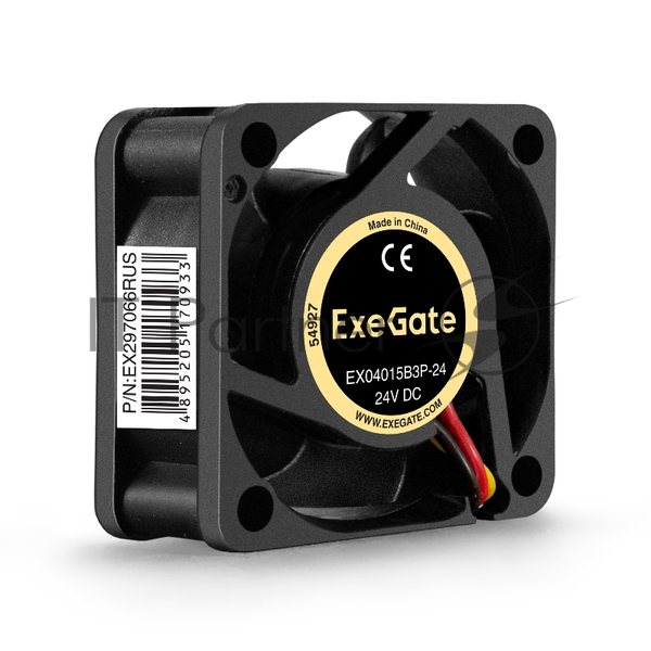 Вентилятор для корпуса ExeGate EX04015B3P-24 черный, 40 мм, 7800 об/мин, 33.1 дБ, 3 pin