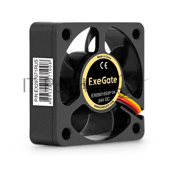 Вентилятор для корпуса ExeGate EX05015S3P-24 черный, 50 мм, 7000 об/мин, 36.8 дБ, 3 pin