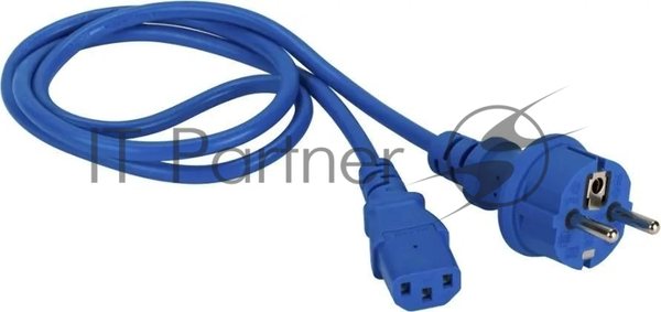 Шнур питания Lanmaster LAN-PP13/SH-0.5-BL C13-Schuko проводник.:3x0.75мм2 0.5м 220В 10А (упак.:1шт) синий