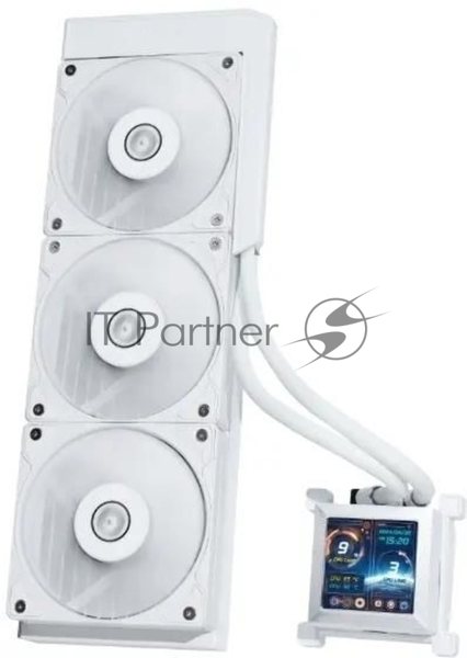 Система жидкостного охлаждения Lian-Li HydroShift LCD 360S Soc-AM5/AM4/1700 белый 4-pin 29.8dB Al+Cu LCD 330W Ret (G89.GHSLCD36SW.R0)