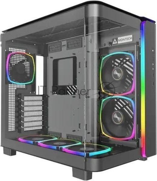 Компьютерный корпус Montech King 95 PRO черный без БП ATX 4x120мм 2x140мм 2xUSB3.0 1xUSB3.1 audio bott PSU