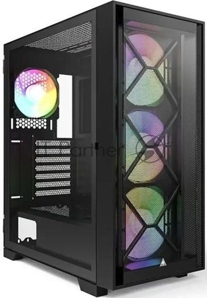 Компьютерный корпус Montech AIR 1000 PREMIUM черный без БП ATX 1x120мм 3x140мм 2xUSB3.0 audio bott PSU