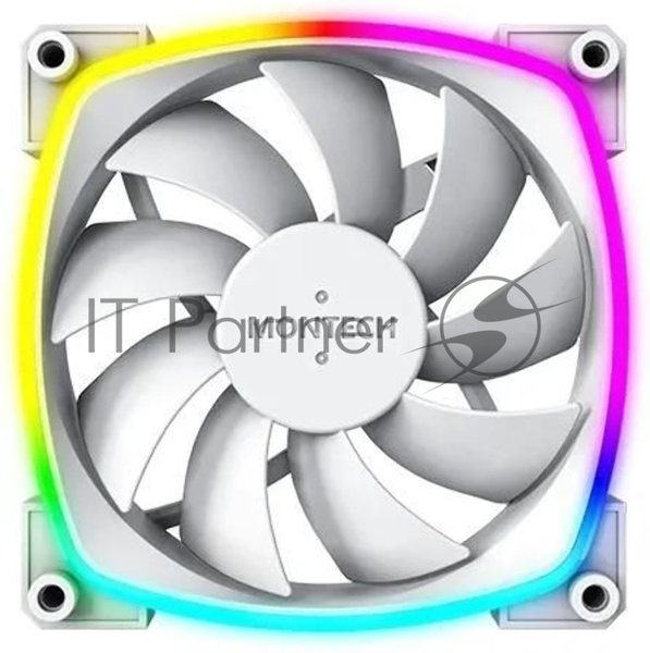 Вентилятор для корпуса MONTECH AX120 PWM белый, 120 мм, 1600 об/мин, 27 дБ, 4 pin