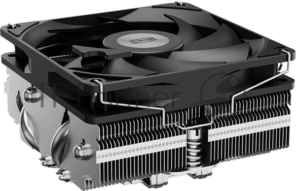 Кулер для процессора PCCooler RC400-53 (125W, 4-pin PWM, 53.5мм, Al/Cu, 4x6мм, 1x92мм, 43CFM, 31.2dBA, 2700RPM, S: 1851/1700/1200/20XX/115X, AM5/AM4, silver, black)