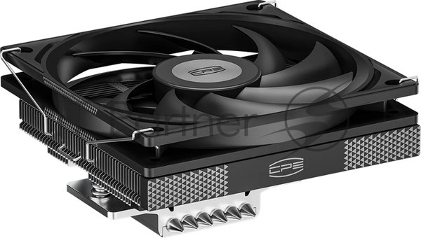 Кулер для процессора PCCooler RC600-67 (125W, 4-pin PWM, 67.5mm, Al, 4x6mm, 1x120мм, 62.5CFM, 32.5dBA, 2300RPM, S: 1851/1700/1200/115X, AM5/AM4, черный)