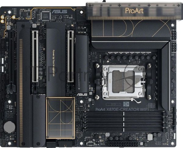 Материнская плата ASUS PROART X870E-CREATOR WIFI, AM5, AMD X870E, 4xDDR5, 4xSATA, 4xM.2, 2xPCIe 5.0 x16, 1xPCIe 4.0 x4, 2xUSB-C 40Gbps, 1xUSB-C 20Gbps, 7xUSB-A 10Gbps, 1xUSB-A 2.0, 1xDP (v1.4), 1xHDMI (v2.1), 1x10Gb LAN, 1x2.5Gb LAN, Wi-Fi 7, Bluetooth 5.4, 3x3.5 мм, 7.1, ATX