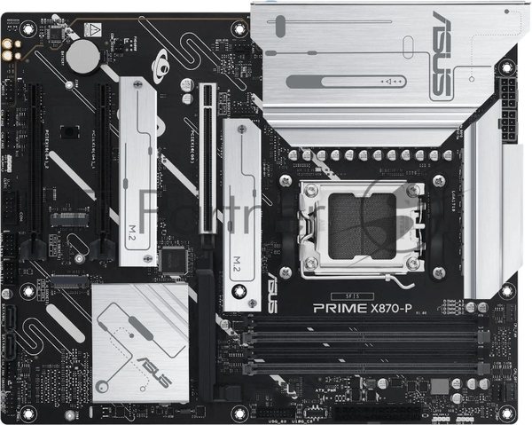 Материнская плата ASUS PRIME X870-P, AM5, AMD X870, 4xDDR5, 2xSATA, 4xM.2, 1xPCIe 5.0 x16, 2xPCIe 4.0 x1, 1xHDMI, 2xUSB-C, 1x 2.5Gb LAN, 4xUSB-A 3.2 Gen 1, 1xUSB-A 3.2 Gen 2, 4xUSB-A 2.0, 3x3.5 мм, 7.1, ATX