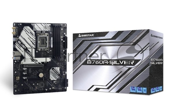 Материнская плата Biostar B760A-SILVER, LGA 1700, Intel B760, 4xDDR5, 4xSATA, 3xM.2, 1xPCIe 5.0 x16, 1xPCIe 4.0 x4, 2xPCIe x1, 1xHDMI, 1xDP, 1x 2.5Gb LAN, 5xUSB-A 3.2 Gen 2, 2xUSB-A 2.0, 1xUSB-C 3.2 Gen 2, 3x3.5 мм, 7.1, ATX