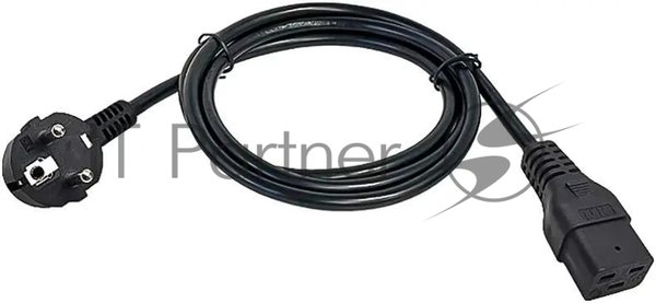 Шнур питания ITK PC-C19D-1M C19-Schuko проводник.:3x1.5мм2 1м 230В 16А (упак.:1шт) черный