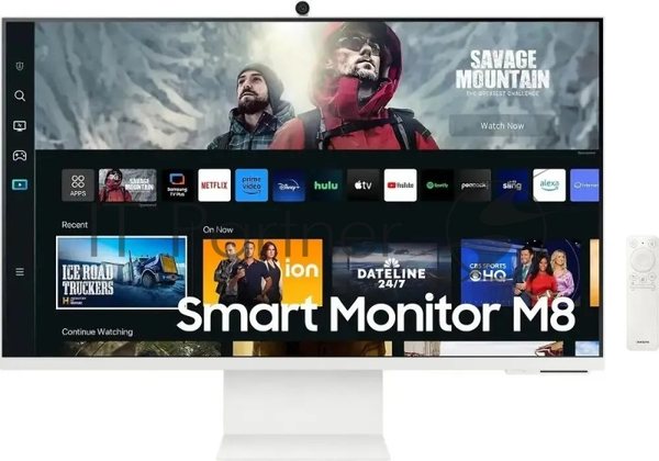 Монитор 32" Samsung M8 S32DM801UIXCI VA 3840x2160, 60 Гц, 4 мс, 16:9, 400 кд/м², 1xHDMI, 2xUSB-A, 1xUSB-C, белый