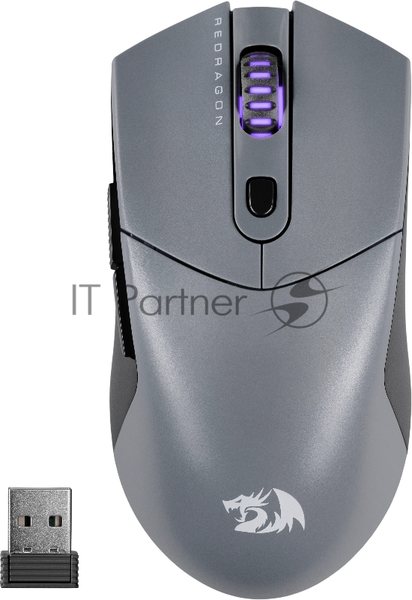 Мышь беспроводная/проводная REDRAGON St4r Pro черный, 26000 dpi, радиоканал, Bluetooth, USB, кнопки - 6