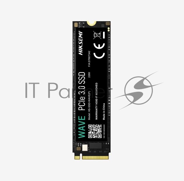 Накопитель SSD HIKSEMI WAVE(P), 256 Gb, PCIe 3.0 x4, M.2 2280, NVMe, R/W 2280/1800