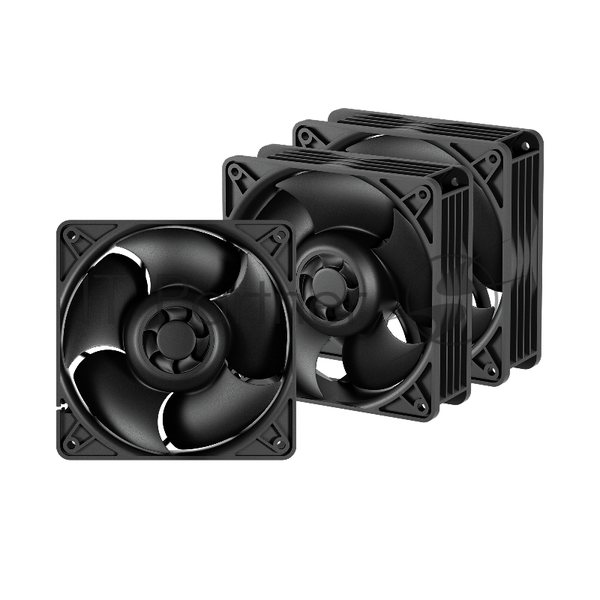 Комплект вентиляторов для корпуса Arctic S12038-4K 3 Pack черный, 120 мм, 4000 об/мин, 4 pin