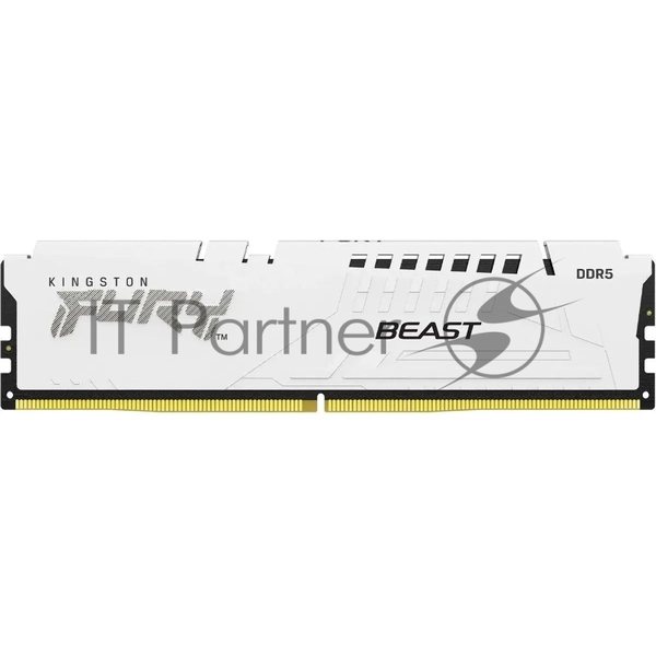 Оперативная память Kingston Fury Beast White, DDR5, 16Gb (1x16 Gb), 6800 MHz, CL34, радиатор, белый