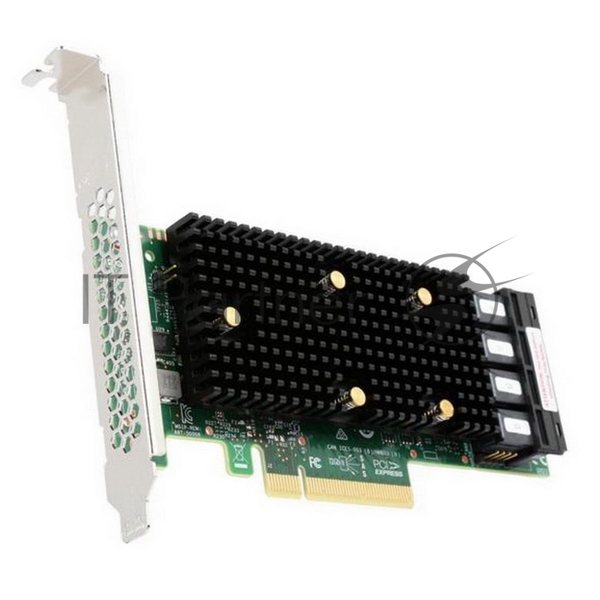 Адаптер-HBA Broadcom SAS 9400-16i SGL (05-50008-00) PCIe 3.1 x8 LP, Tri-Mode SAS/SATA/NVMe 12G HBA, 16port(4*int SFF8643), 3416 IOC