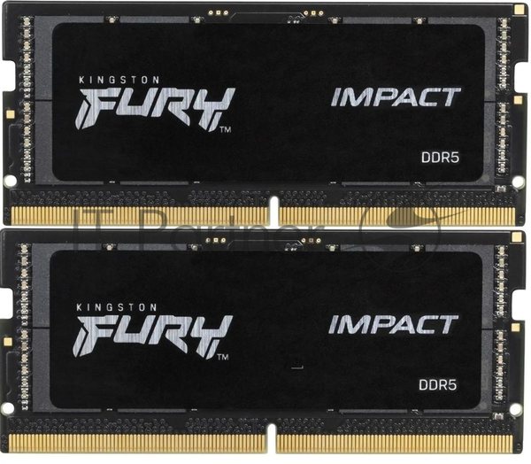 Оперативная память Kingston Fury Impact, DDR5, 64GB (2x32GB), 4800MHz, CL38, SO-DIMM