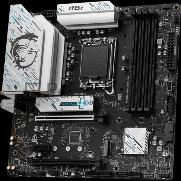 Материнская плата MSI B760M GAMING PLUS WIFI DDR4, LGA1700, Intel B760, 4xDDR4, 4xSATA, 2xM.2, 1xPCIe 4.0 x16, 1xPCIe 4.0 x4, 2xPCIe 3.0 x1, 2xDP, 2xHDMI, 1x2.5Gb LAN, Wi-Fi 6E, Bluetooth 5.3, 4xUSB-A 5Gbps, 6xUSB-A 2.0, 3x3.5 мм, 7.1, mATX