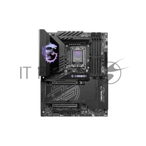 Материнская плата MSI MPG Z890 CARBON WIFI, LGA 1851, Intel Z890, 4xDDR5, 4xSATA, 5xM.2, 1xPCI-E 5.0 x16, 1xPCI-E 5.0 x8, 1xPCI-E 4.0 x4, 1xHDMI, 2xUSB-C Thunderbolt 4, 1xUSB-C 3.2 Gen 2, 10xUSB-A 3.2 Gen 2, 2x 5Gb LAN, 2x3.5 мм, 7.1, ATX